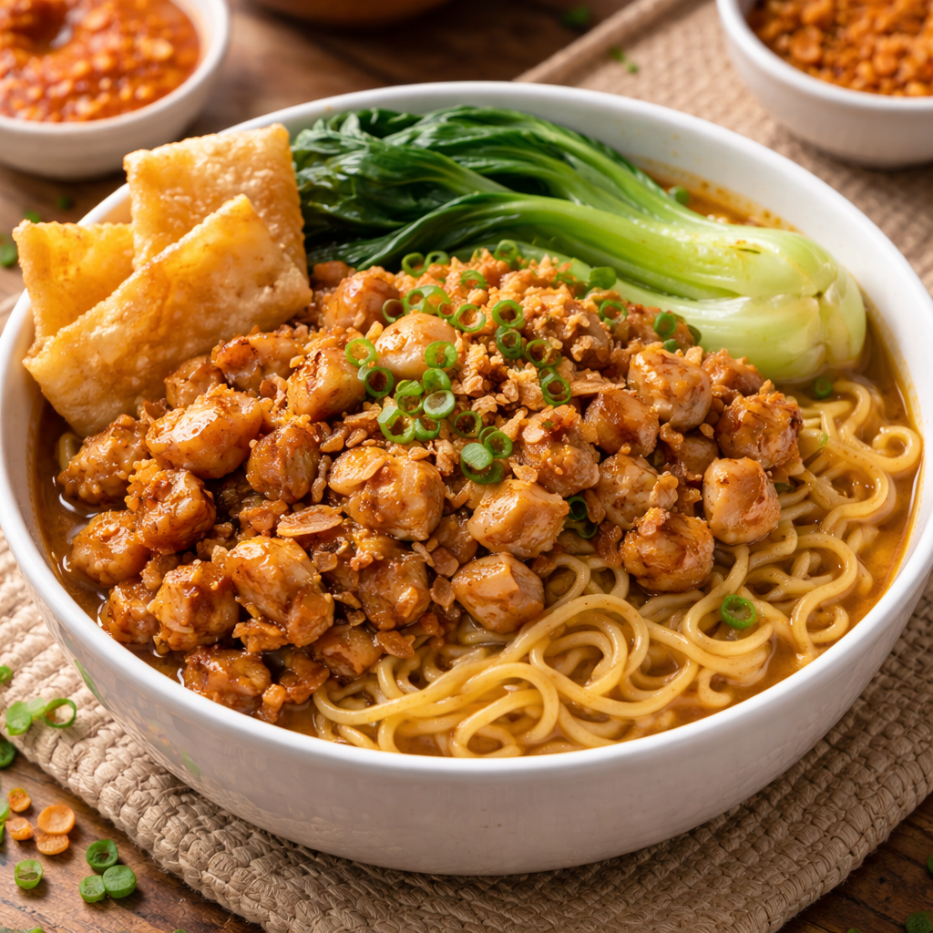 Mie Ayam Kulit Ayam